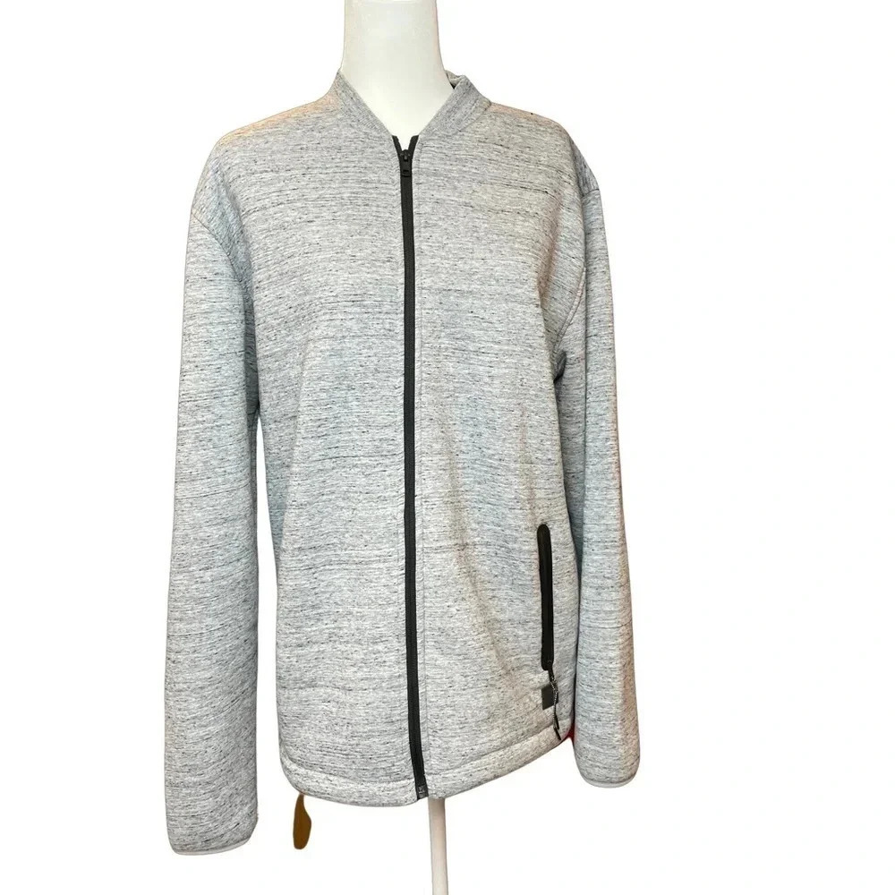 Quicksilver jacket sz large men’s zip up gray fleece lined • XL